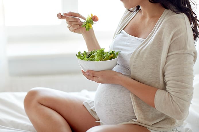 Woman Eating Healthy During Pregnancy